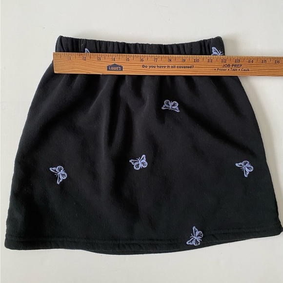 Cali 1850 Los Angeles Cropped Hoodie Sweatshirt and skirt Butterfly embroidery - Picture 8 of 14